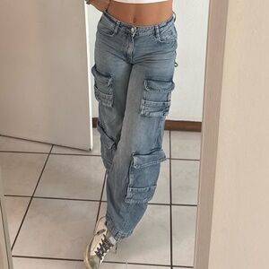 Zara Light Blue Boyfriend Jeans
